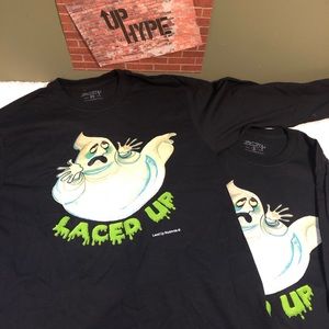 Laced up long sleeve ghost tee size:S